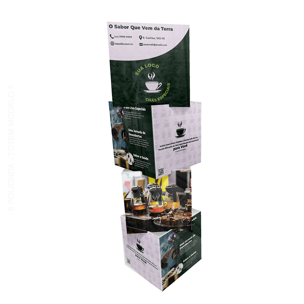 Totem Promocional Elíptico em Polionda