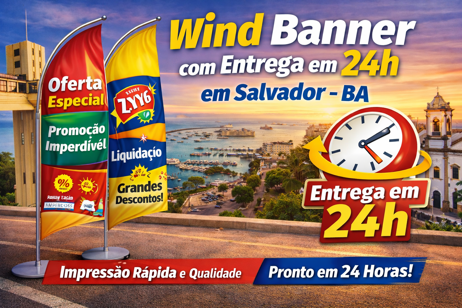wind banner com entrega em 24h em Salvador - BA